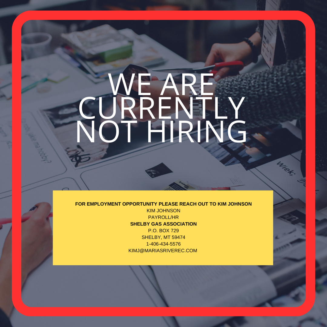 NOT hiring 